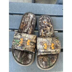 Under Armour K Ignite Slide Camouflage print Sandals, women's size 7